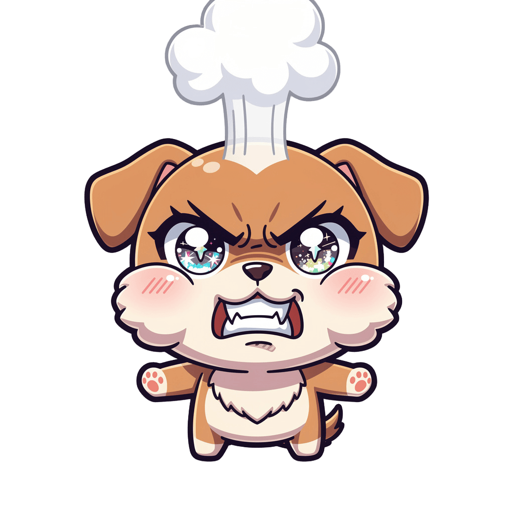 Dog — angry Dog Twitch emote — angry, Anime style