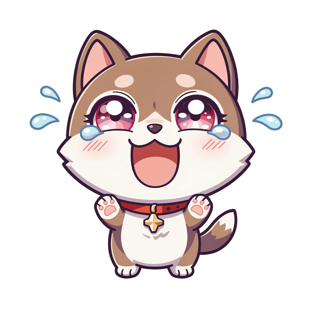 Dog — laughing Dog Twitch emote — laughing, Anime style