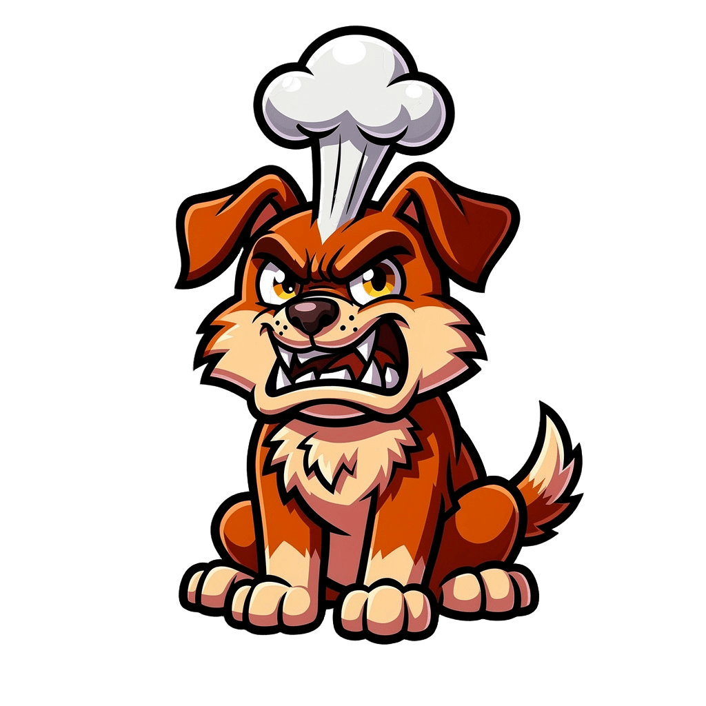Dog — angry Dog Twitch emote — angry, Cartoon style