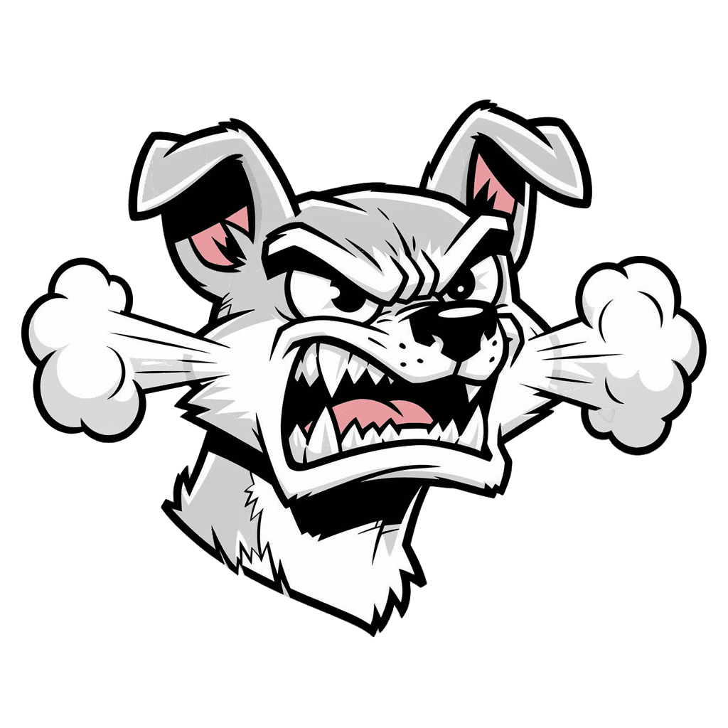 Dog — angry Dog Twitch emote — angry, Comic style