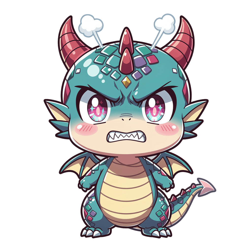 Dragon — angry Dragon Twitch emote — angry, Anime style