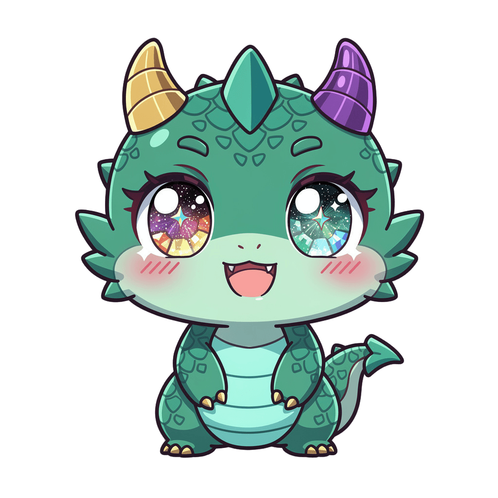 Dragon — happy Dragon Twitch emote — happy, Anime style