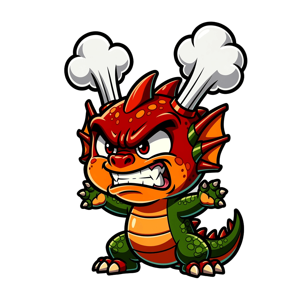 Dragon — angry Dragon Twitch emote — angry, Cartoon style
