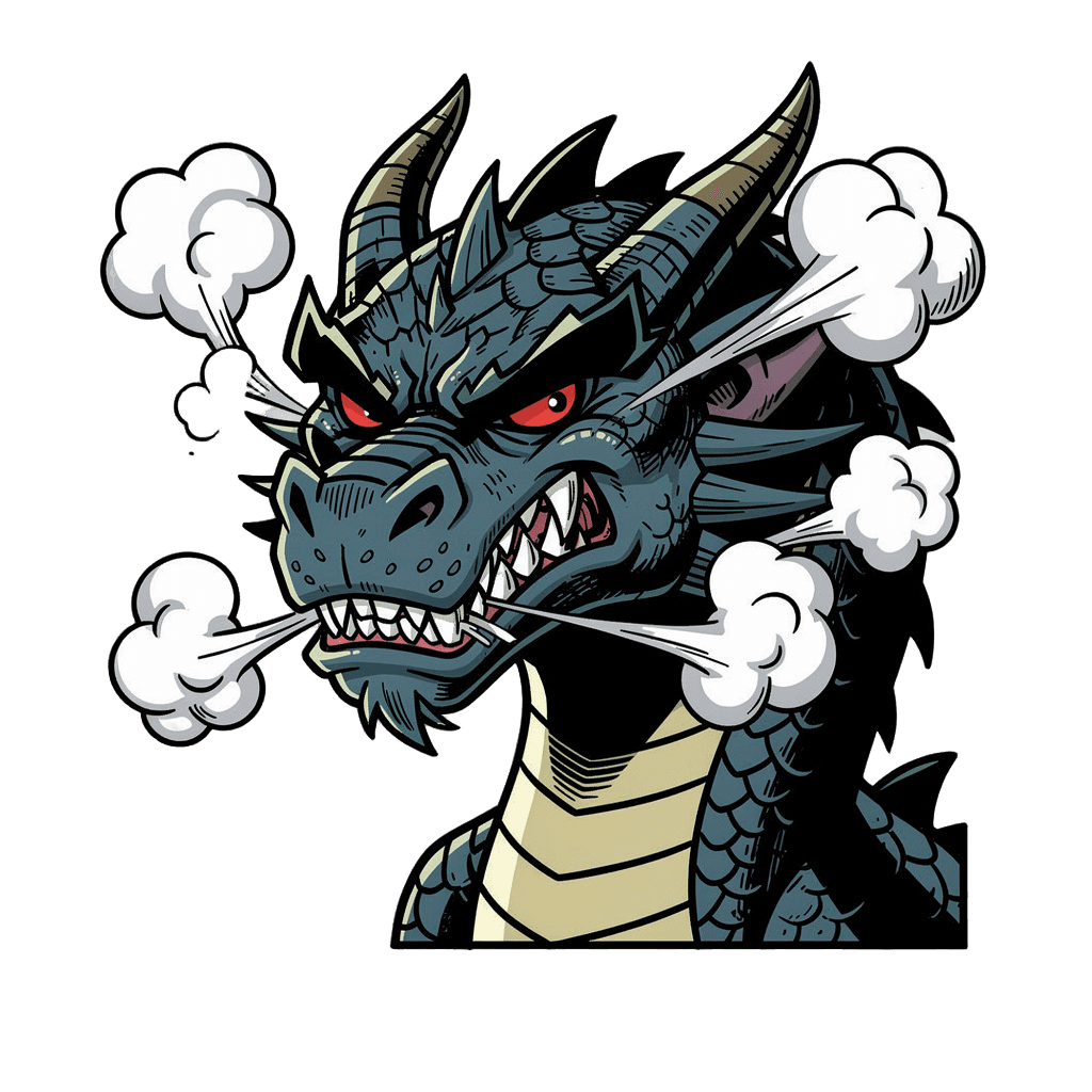 Dragon — angry Dragon Twitch emote — angry, Comic style