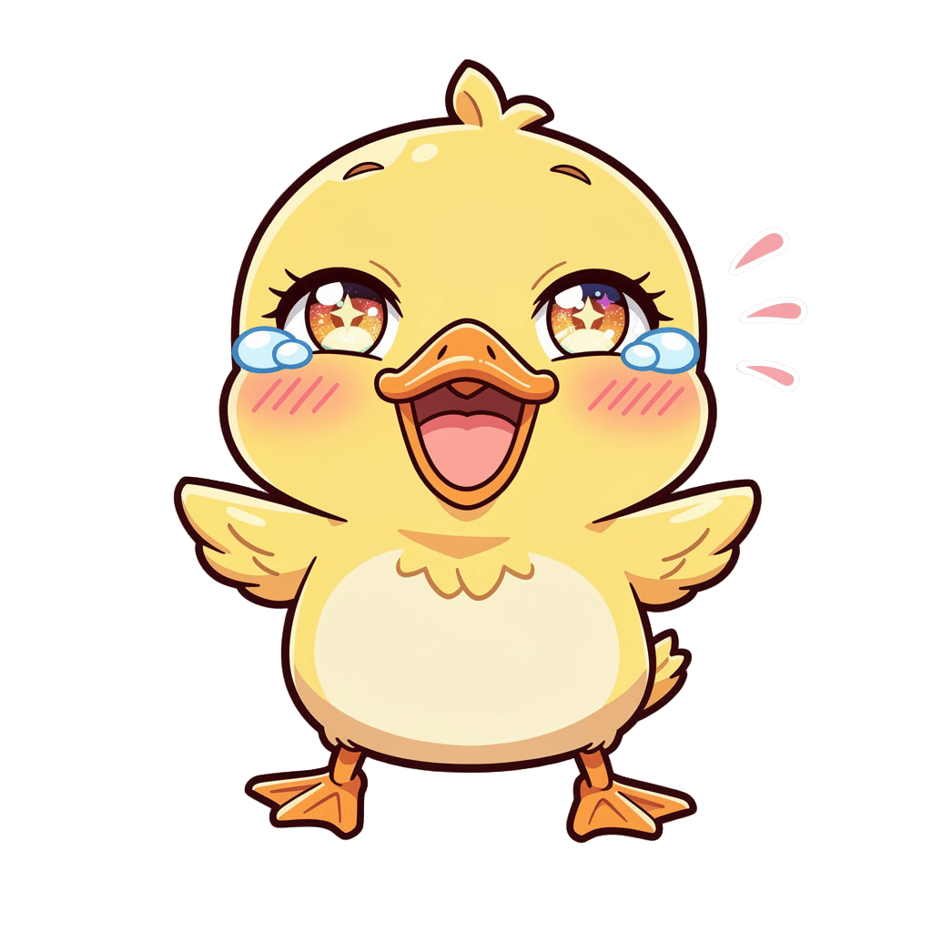 Duck — laughing Duck Twitch emote — laughing, Anime style