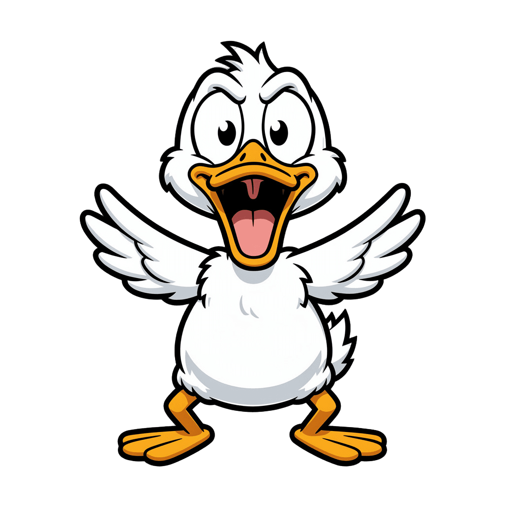 Duck — surprised Duck Twitch emote — surprised, Comic style