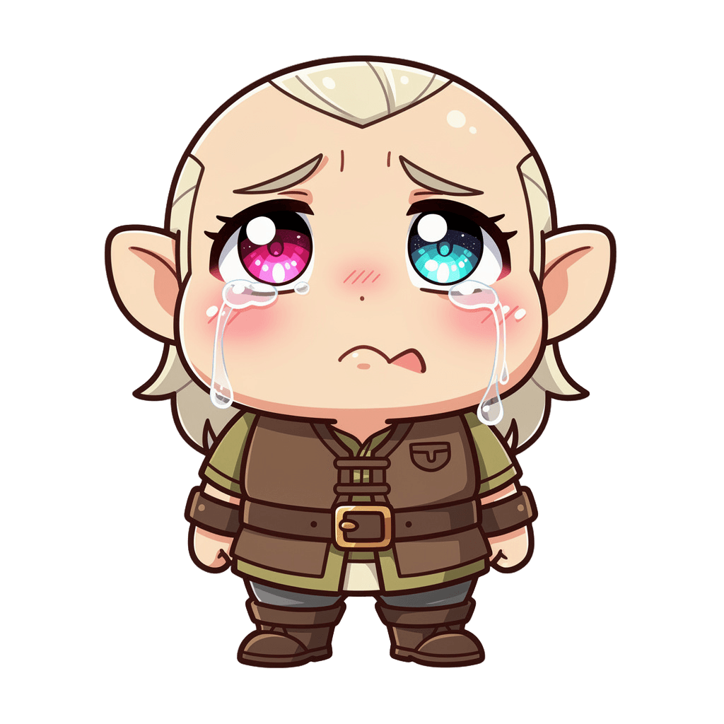 Dwarf — sad Dwarf Twitch emote — sad, Anime style