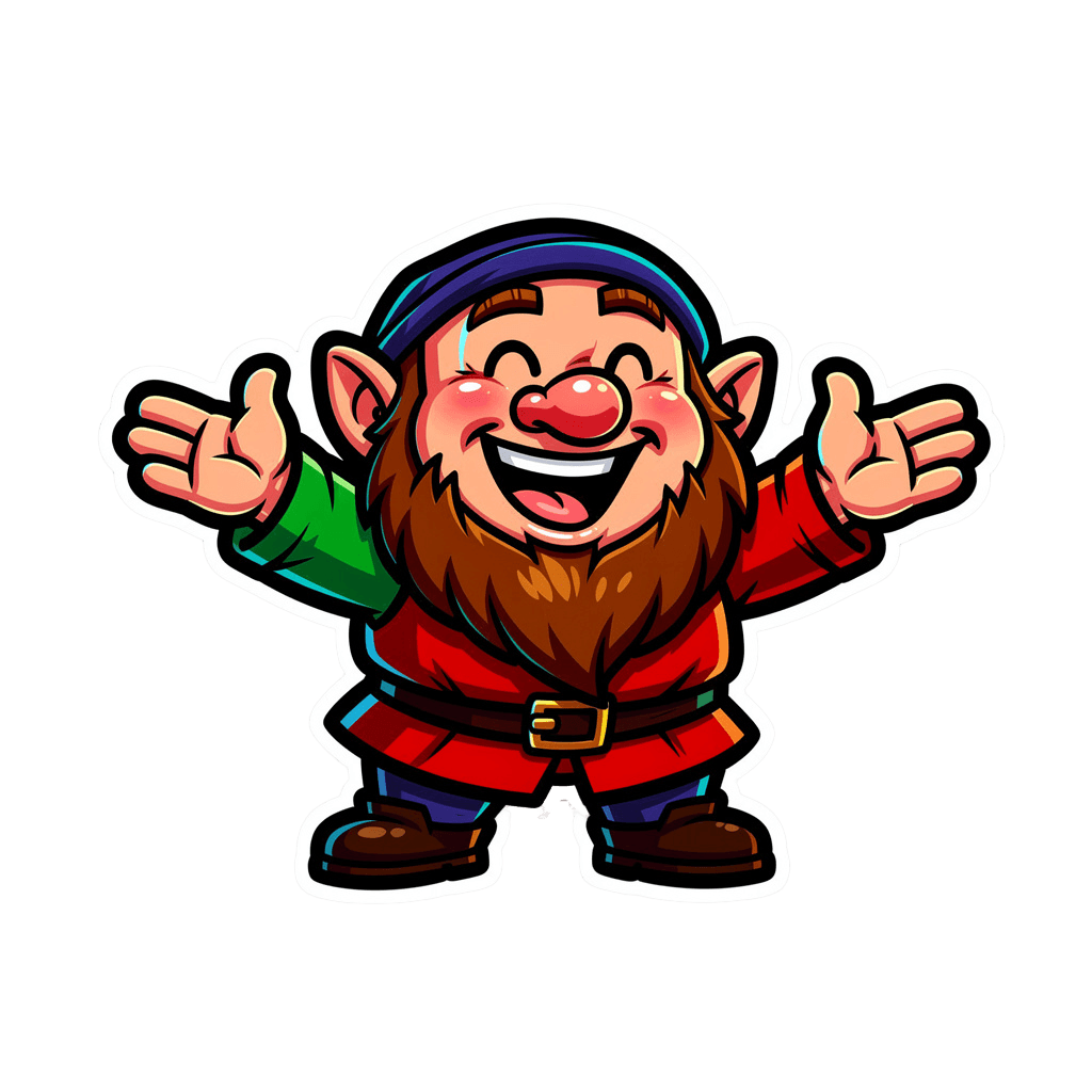 Dwarf — happy Dwarf Twitch emote — happy, Cartoon style