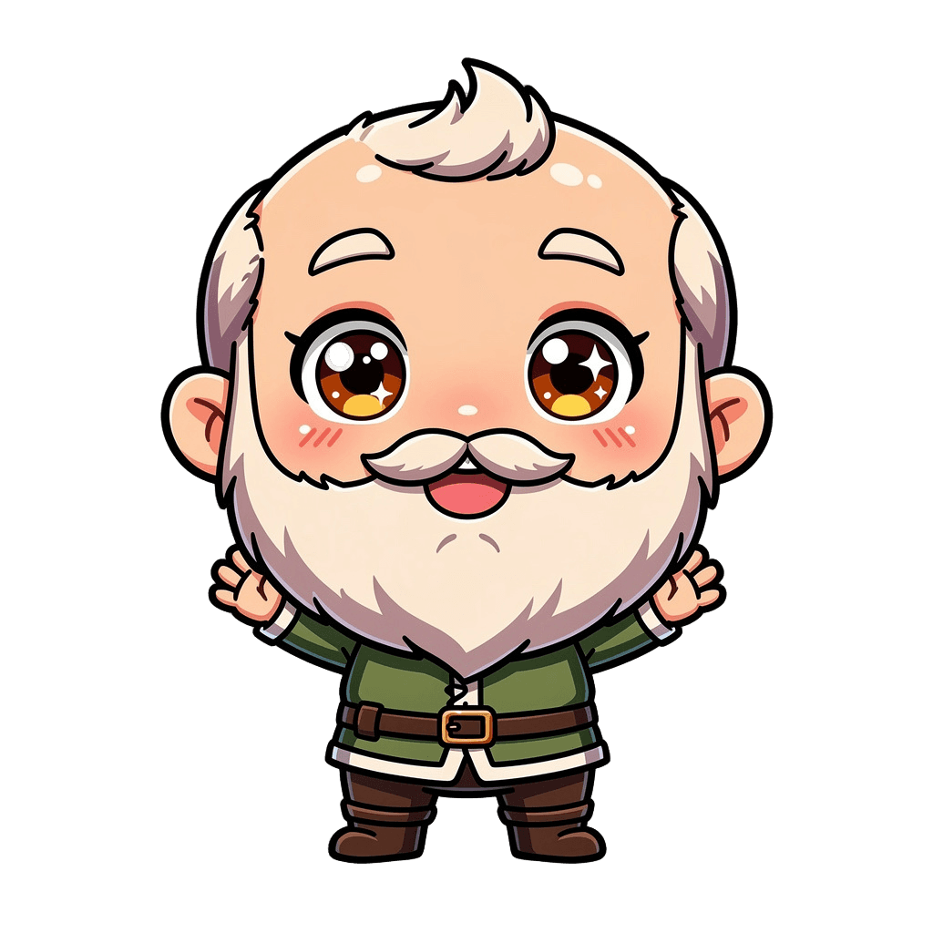 Dwarf — happy Dwarf Twitch emote — happy, Chibi style