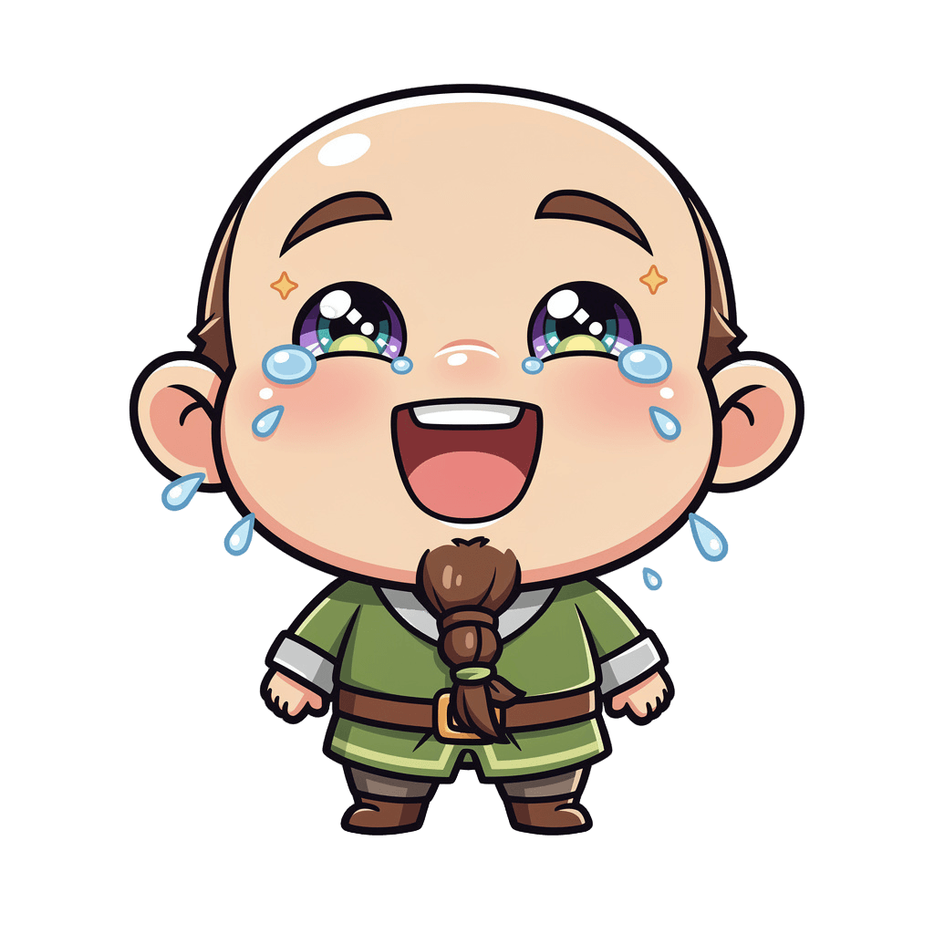Dwarf — laughing Dwarf Twitch emote — laughing, Chibi style