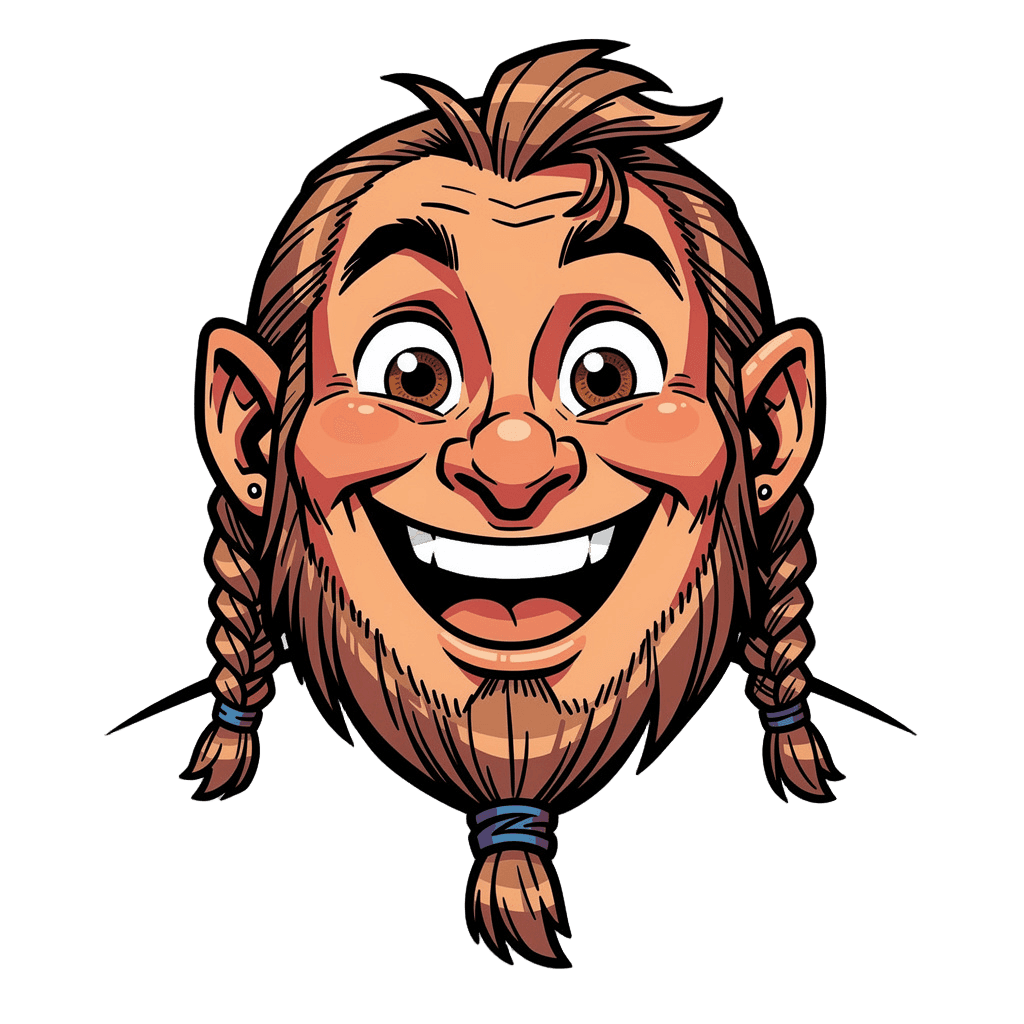 Dwarf — happy Dwarf Twitch emote — happy, Comic style