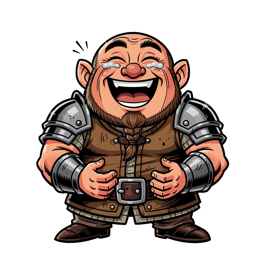 Dwarf — laughing Dwarf Twitch emote — laughing, Comic style