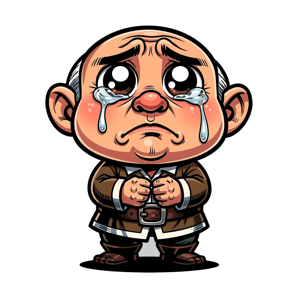 Dwarf — sad Dwarf Twitch emote — sad, Comic style