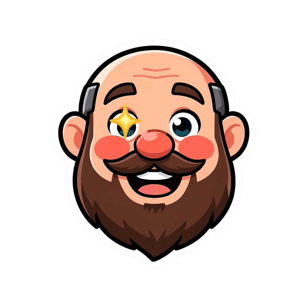 Dwarf — happy Dwarf Twitch emote — happy, Sticker style