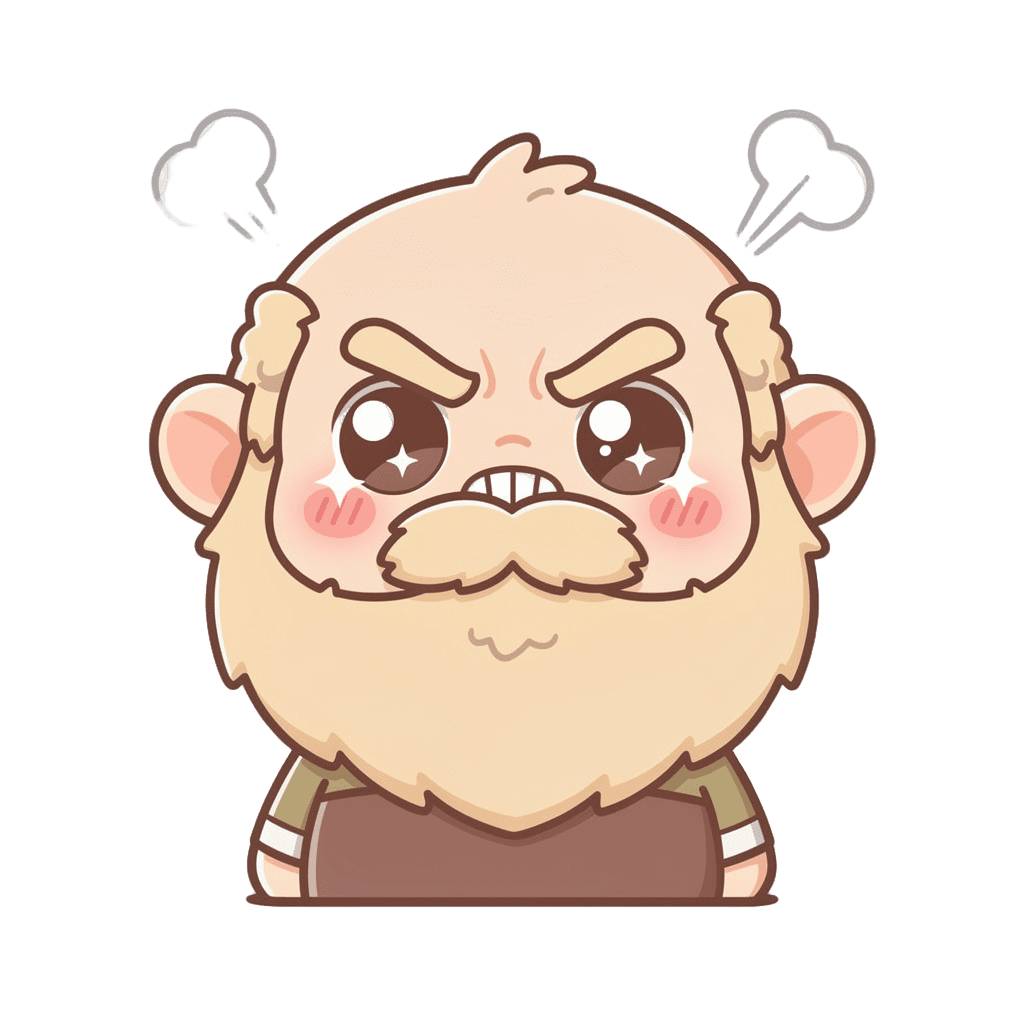 Dwarf — angry Dwarf Twitch emote — angry, Kawaii style