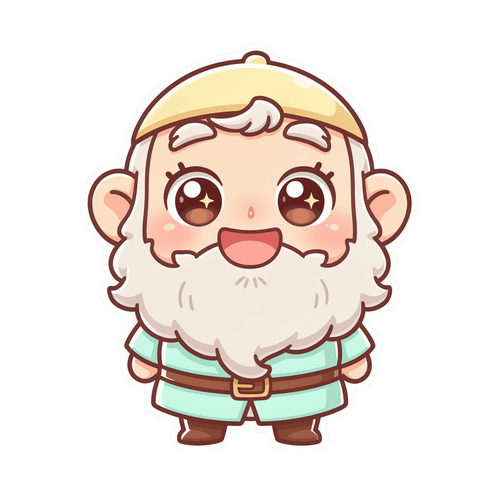 Dwarf — happy Dwarf Twitch emote — happy, Kawaii style