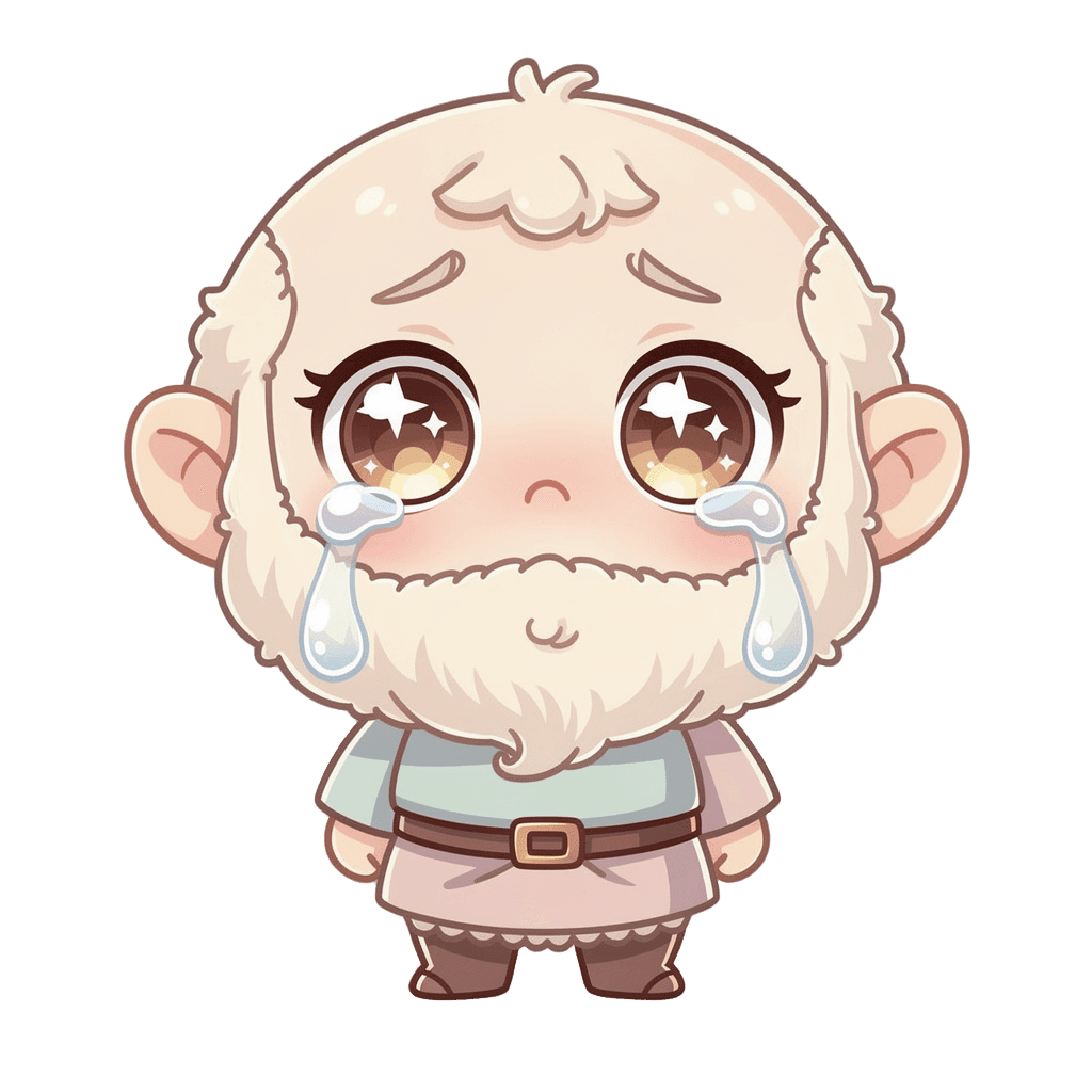 Dwarf — sad Dwarf Twitch emote — sad, Kawaii style