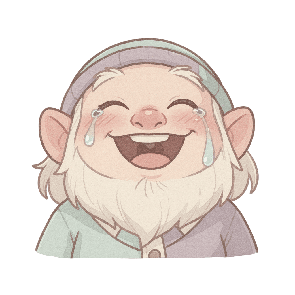 Dwarf — laughing Dwarf Twitch emote — laughing, Pastel style