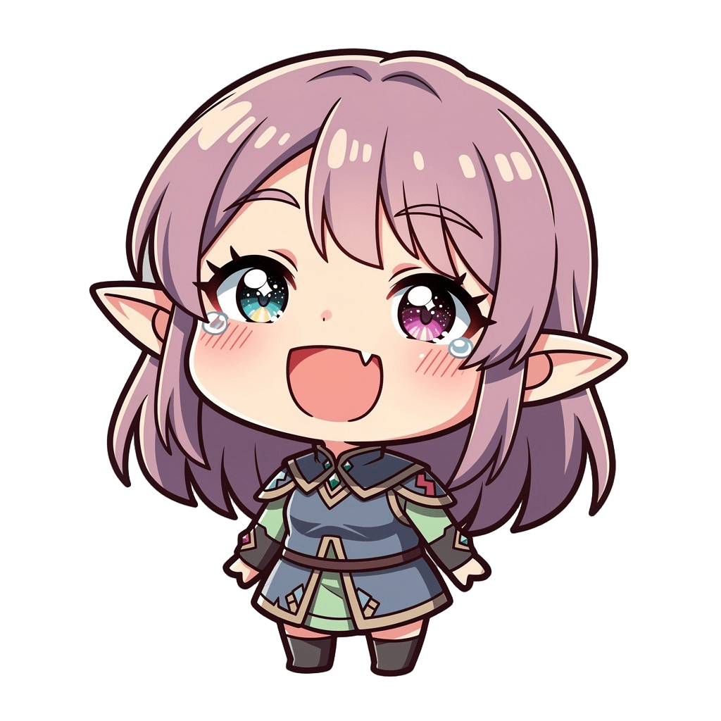 Elf — laughing Elf Twitch emote — laughing, Anime style