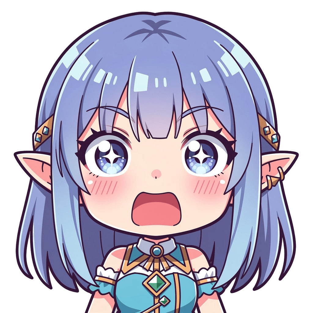 Elf — surprised Elf Twitch emote — surprised, Anime style