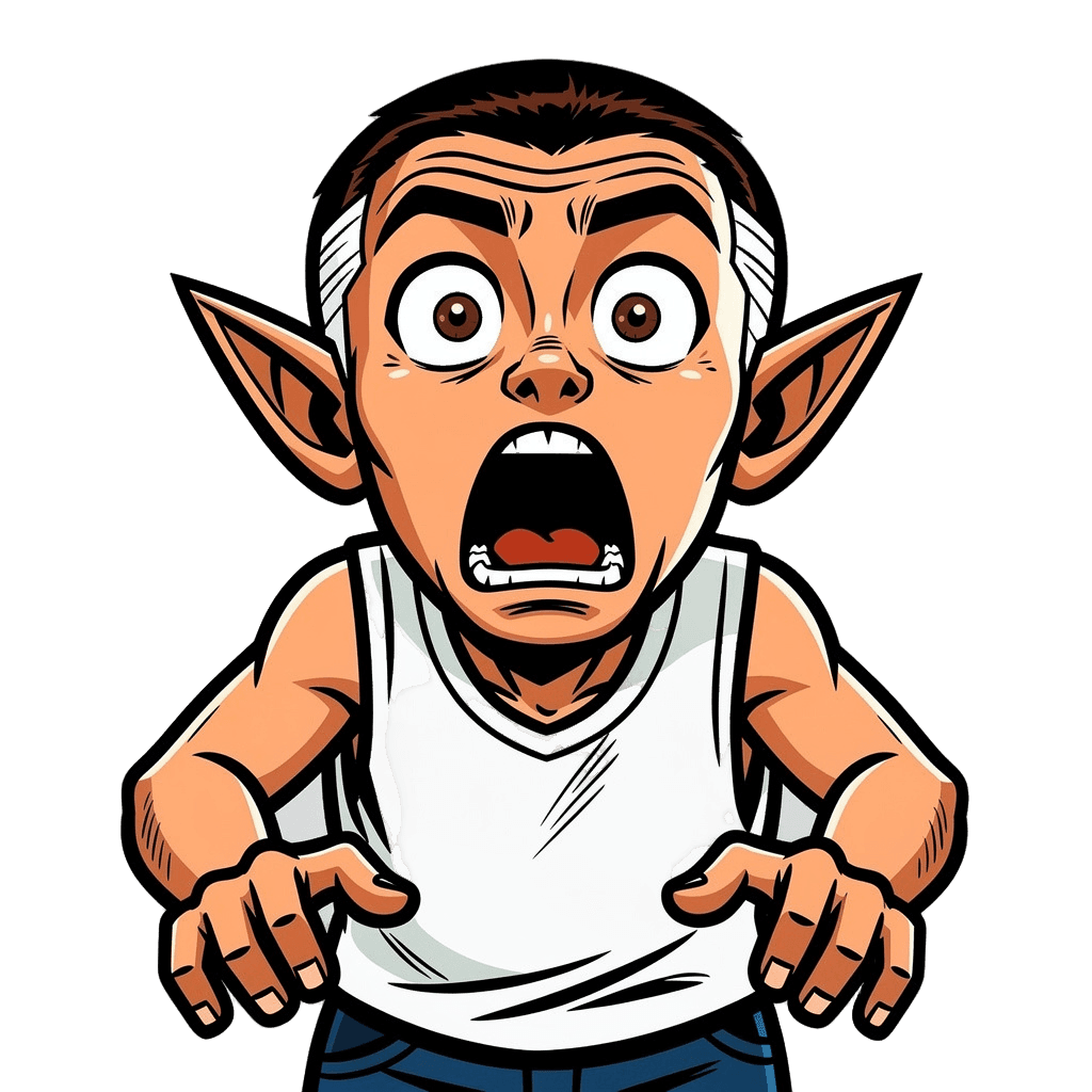 Elf — surprised Elf Twitch emote — surprised, Comic style
