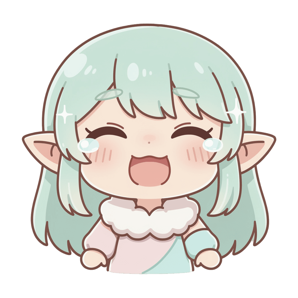 Elf — laughing Elf Twitch emote — laughing, Kawaii style
