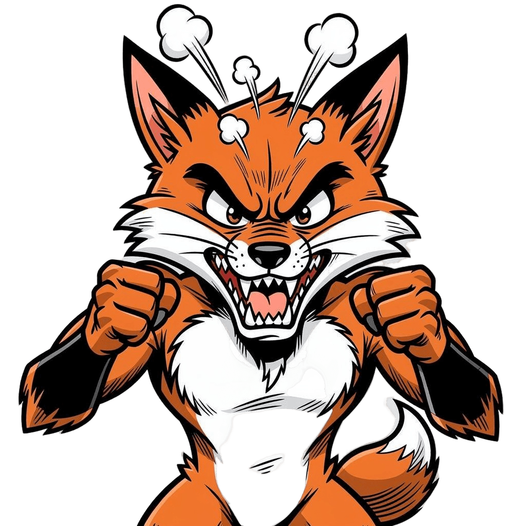 Fox — angry Fox Twitch emote — angry, Comic style