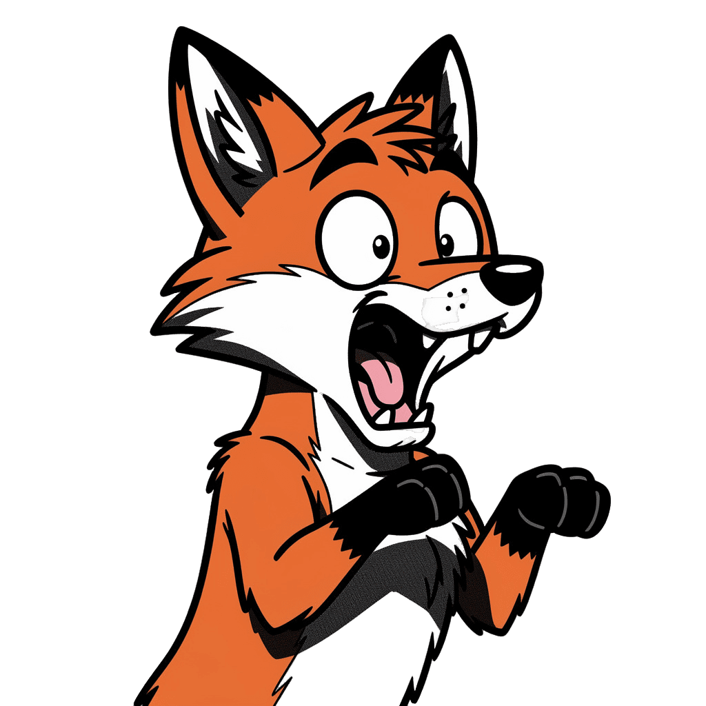 Fox — surprised Fox Twitch emote — surprised, Comic style