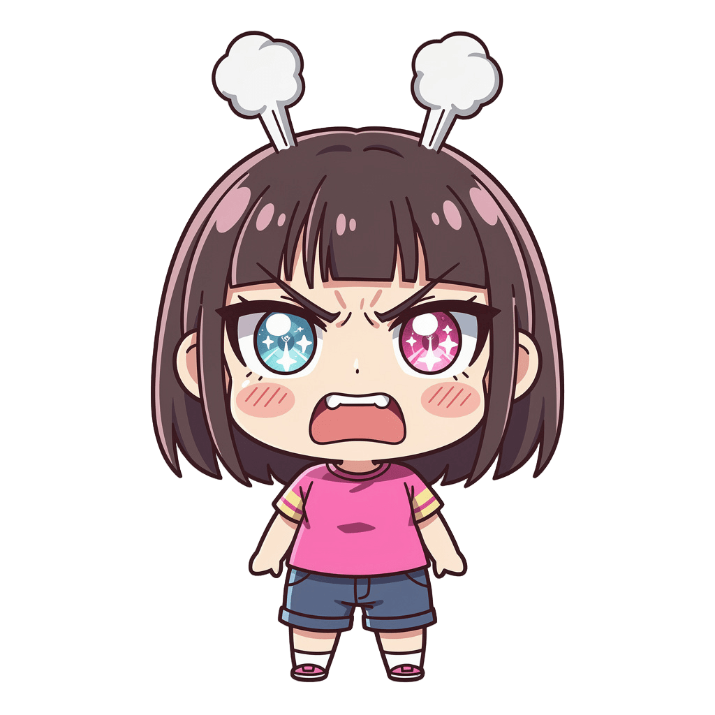 Girl — angry Girl Twitch emote — angry, Anime style