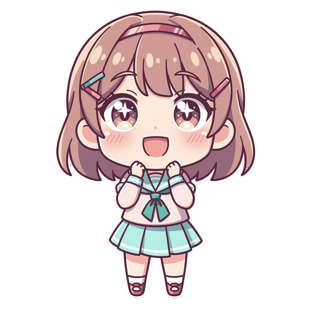 Girl — happy Girl Twitch emote — happy, Anime style