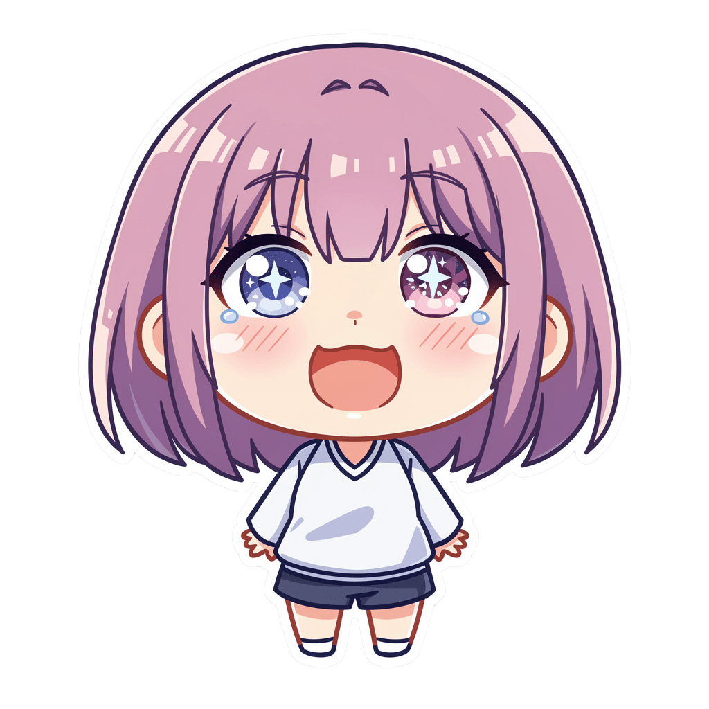 Girl — laughing Girl Twitch emote — laughing, Anime style