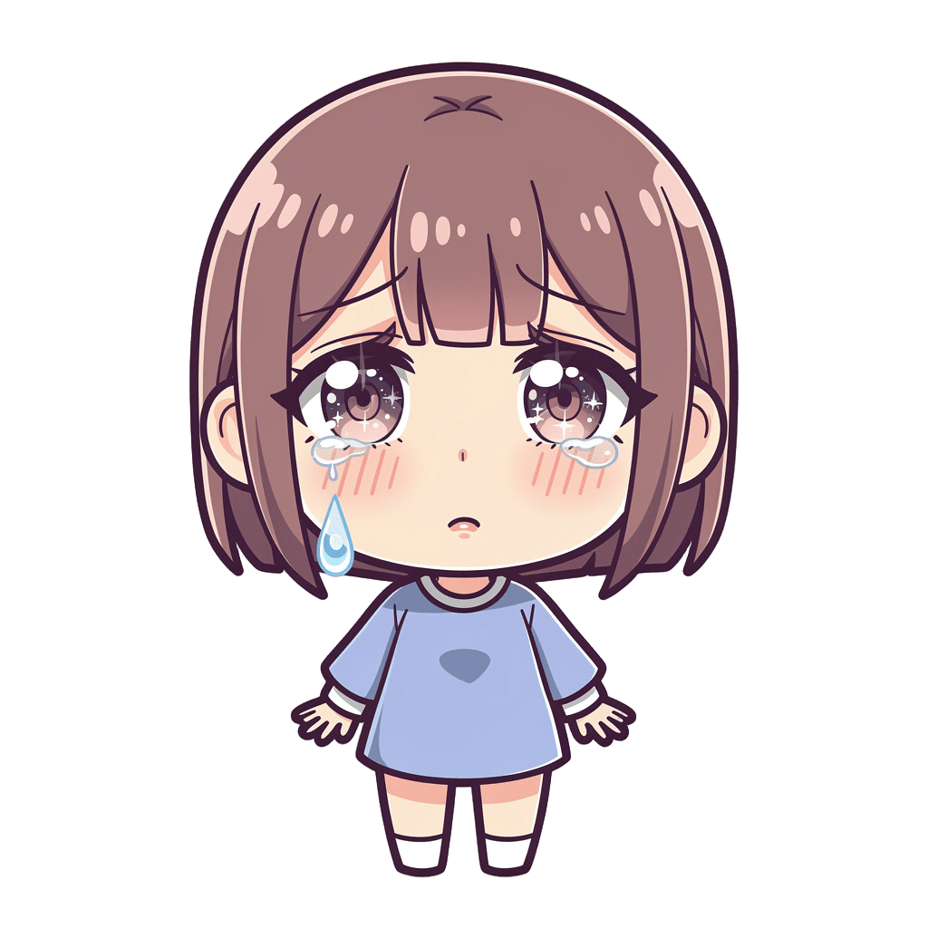 Girl — sad Girl Twitch emote — sad, Anime style