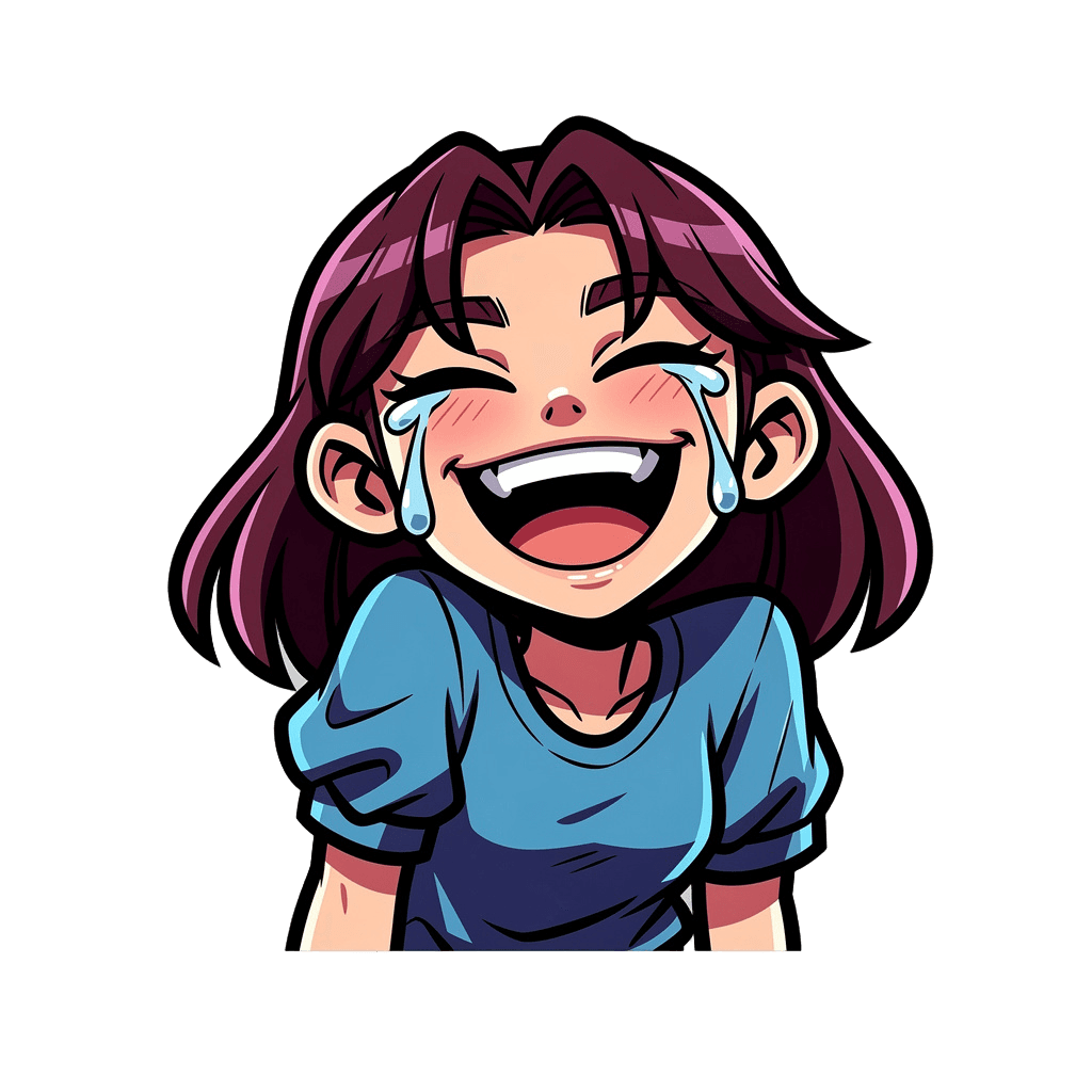 Girl — laughing Girl Twitch emote — laughing, Cartoon style