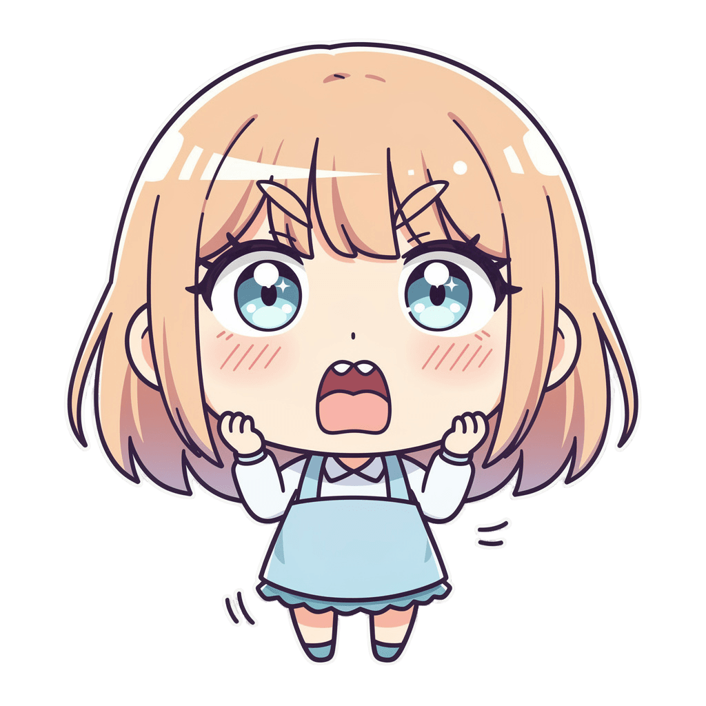 Girl — surprised Girl Twitch emote — surprised, Chibi style