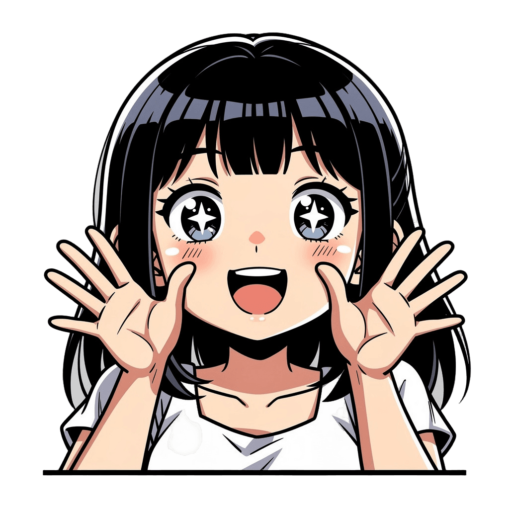 Girl — happy Girl Twitch emote — happy, Comic style
