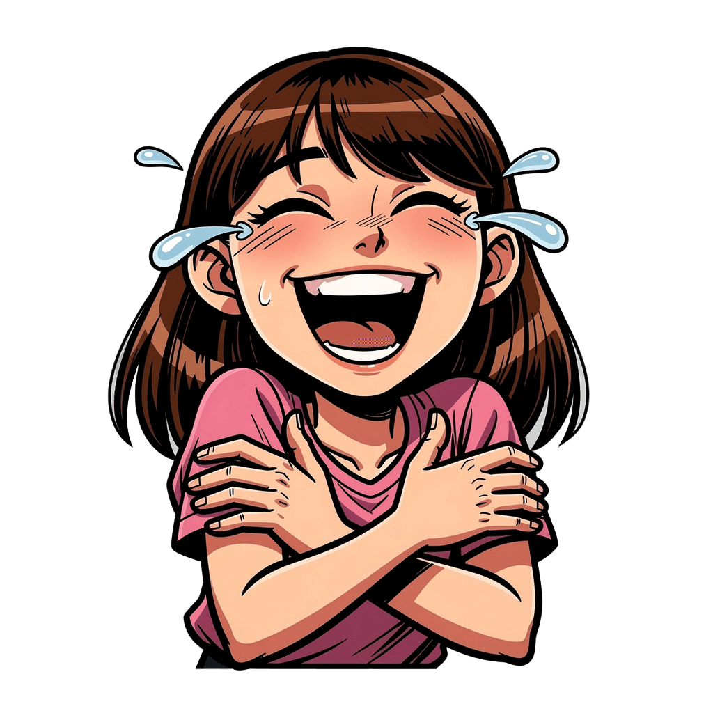 Girl — laughing Girl Twitch emote — laughing, Comic style