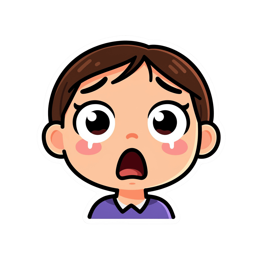 Girl — surprised Girl Twitch emote — surprised, Sticker style
