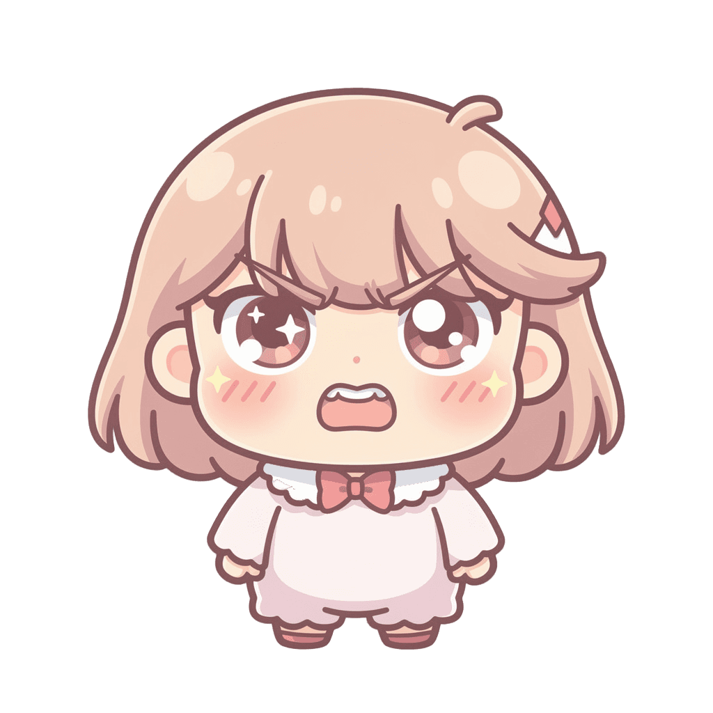Girl — angry Girl Twitch emote — angry, Kawaii style