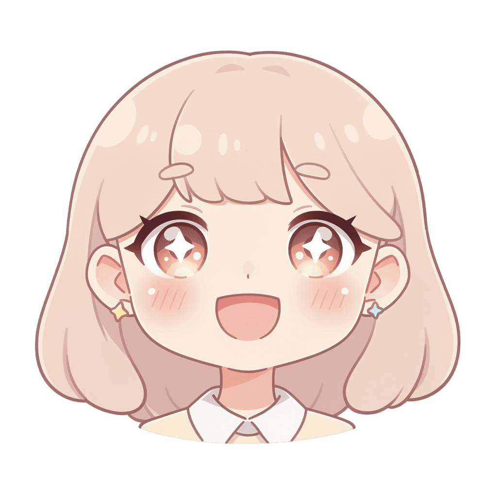Girl — happy Girl Twitch emote — happy, Kawaii style