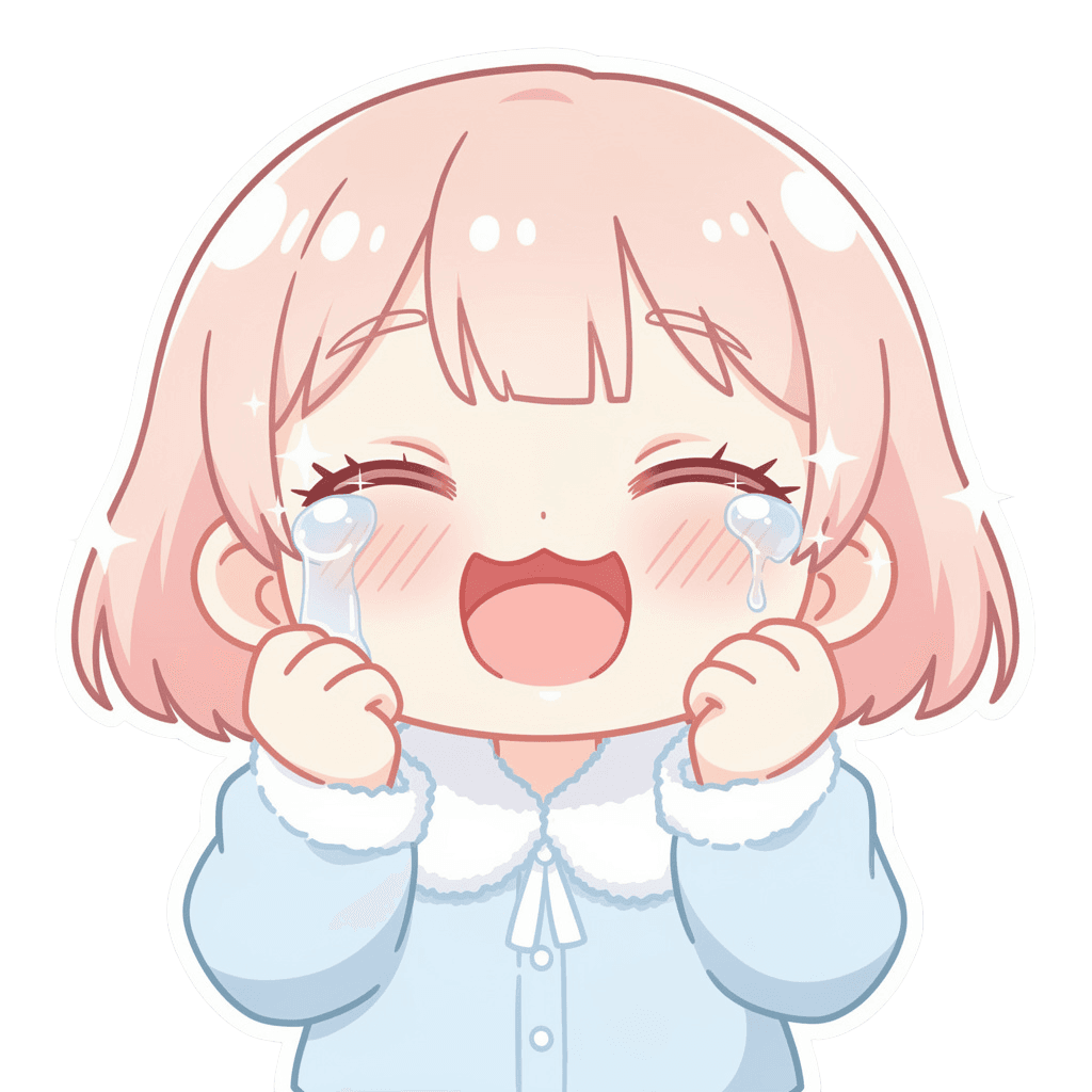 Girl — laughing Girl Twitch emote — laughing, Kawaii style