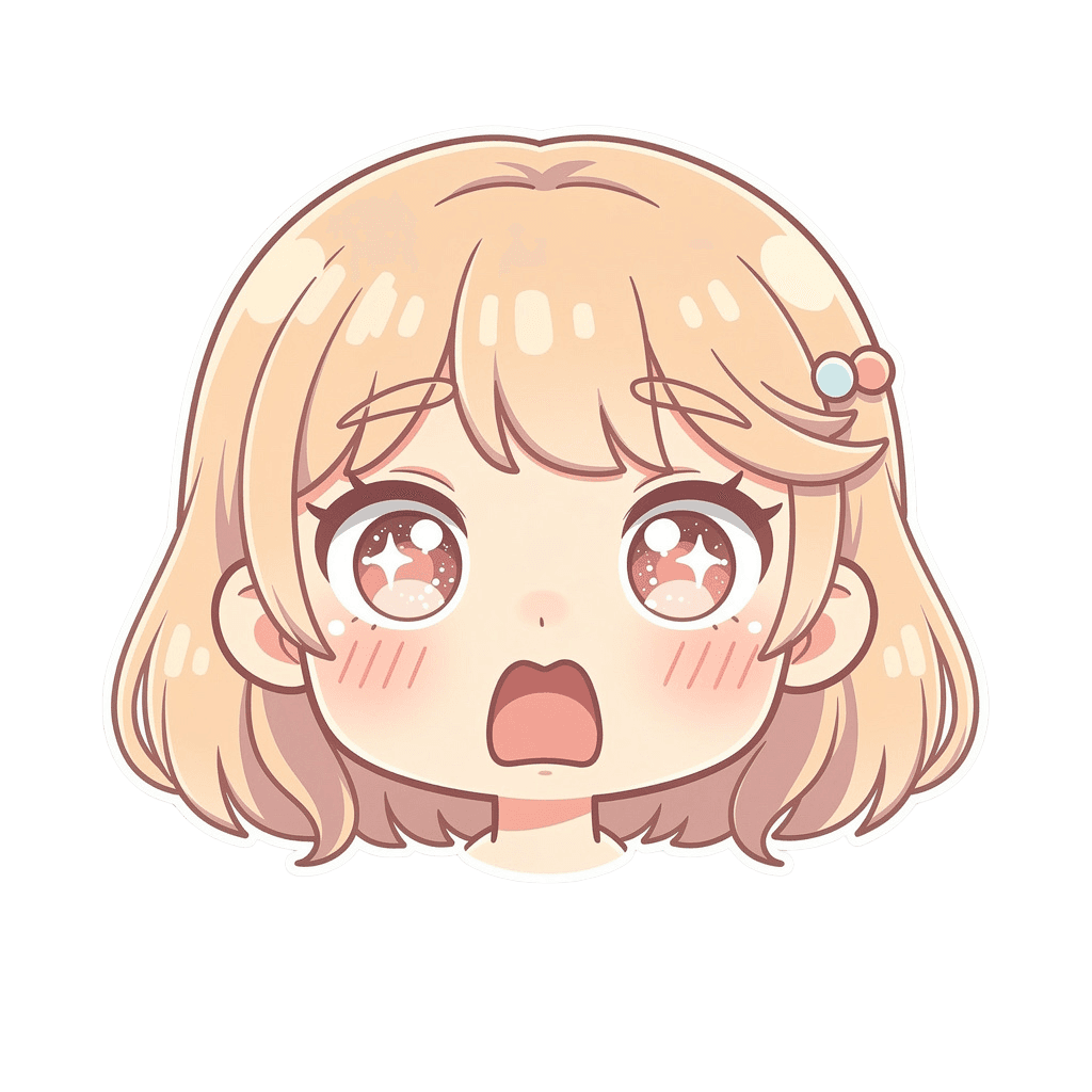 Girl — surprised Girl Twitch emote — surprised, Kawaii style