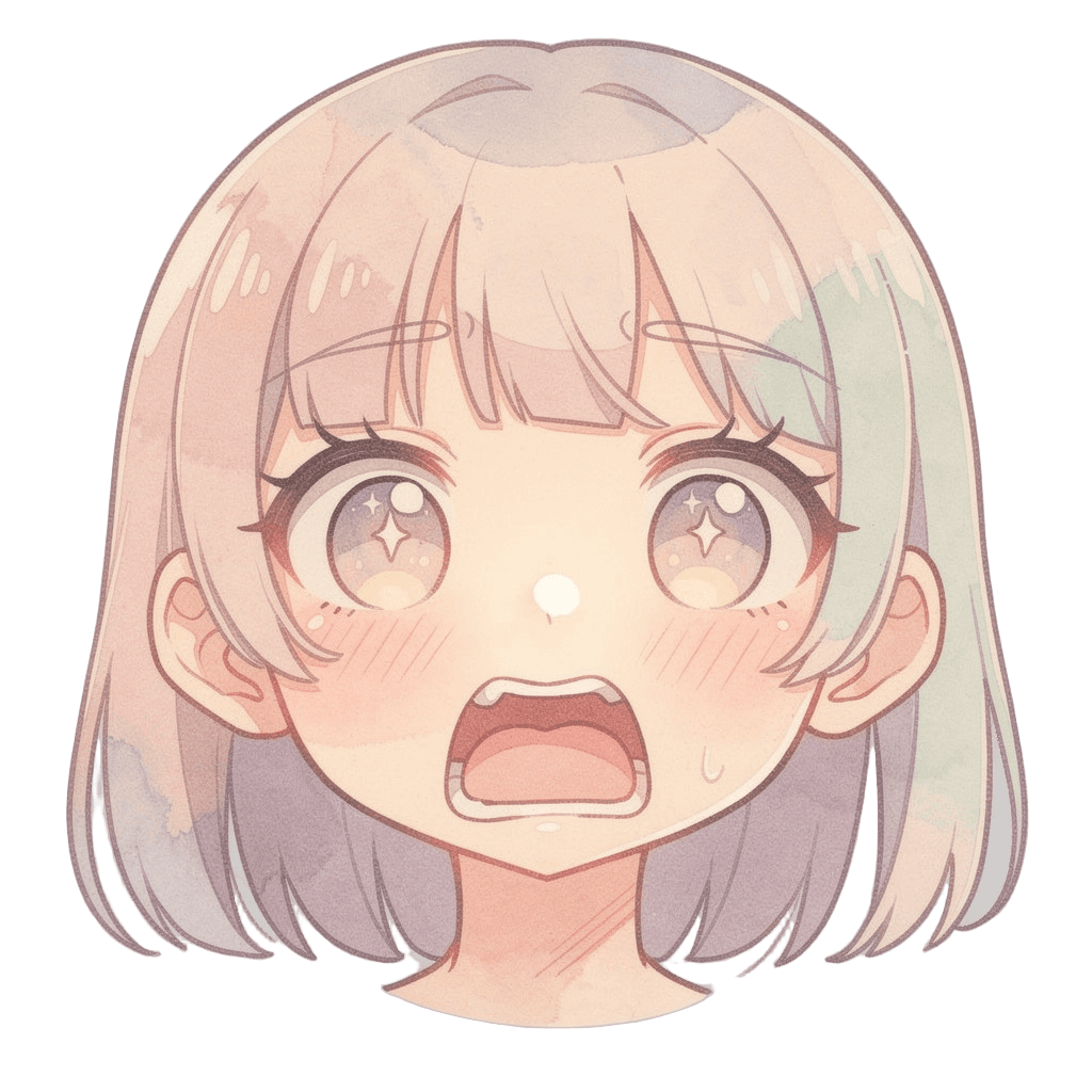 Girl — surprised Girl Twitch emote — surprised, Pastel style