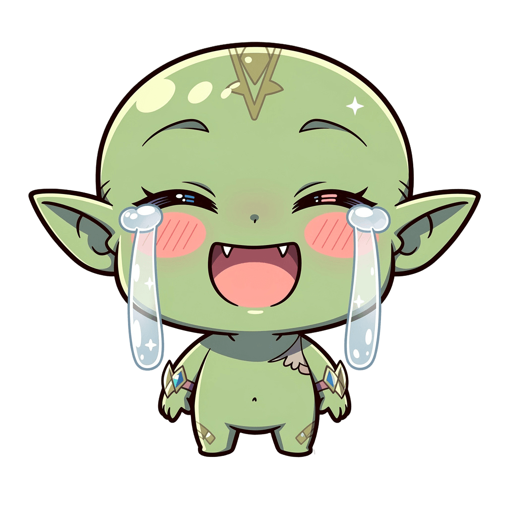 Goblin — laughing Goblin Twitch emote — laughing, Anime style