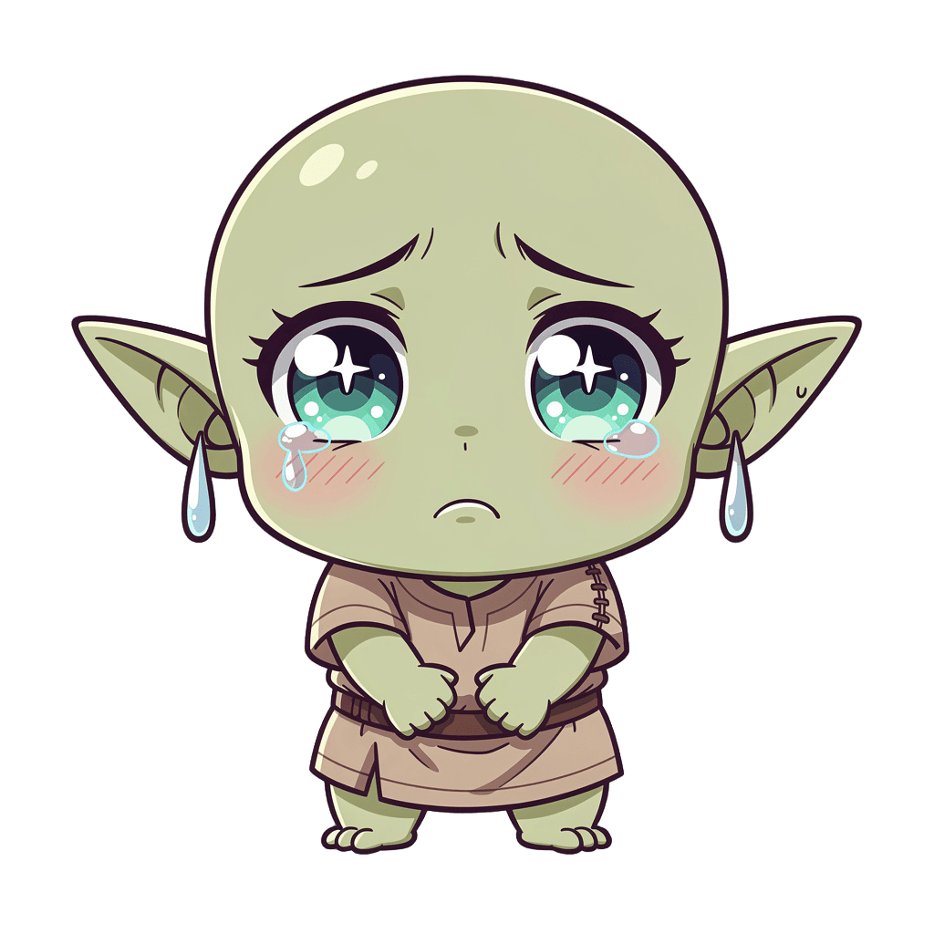 Goblin — sad Goblin Twitch emote — sad, Anime style