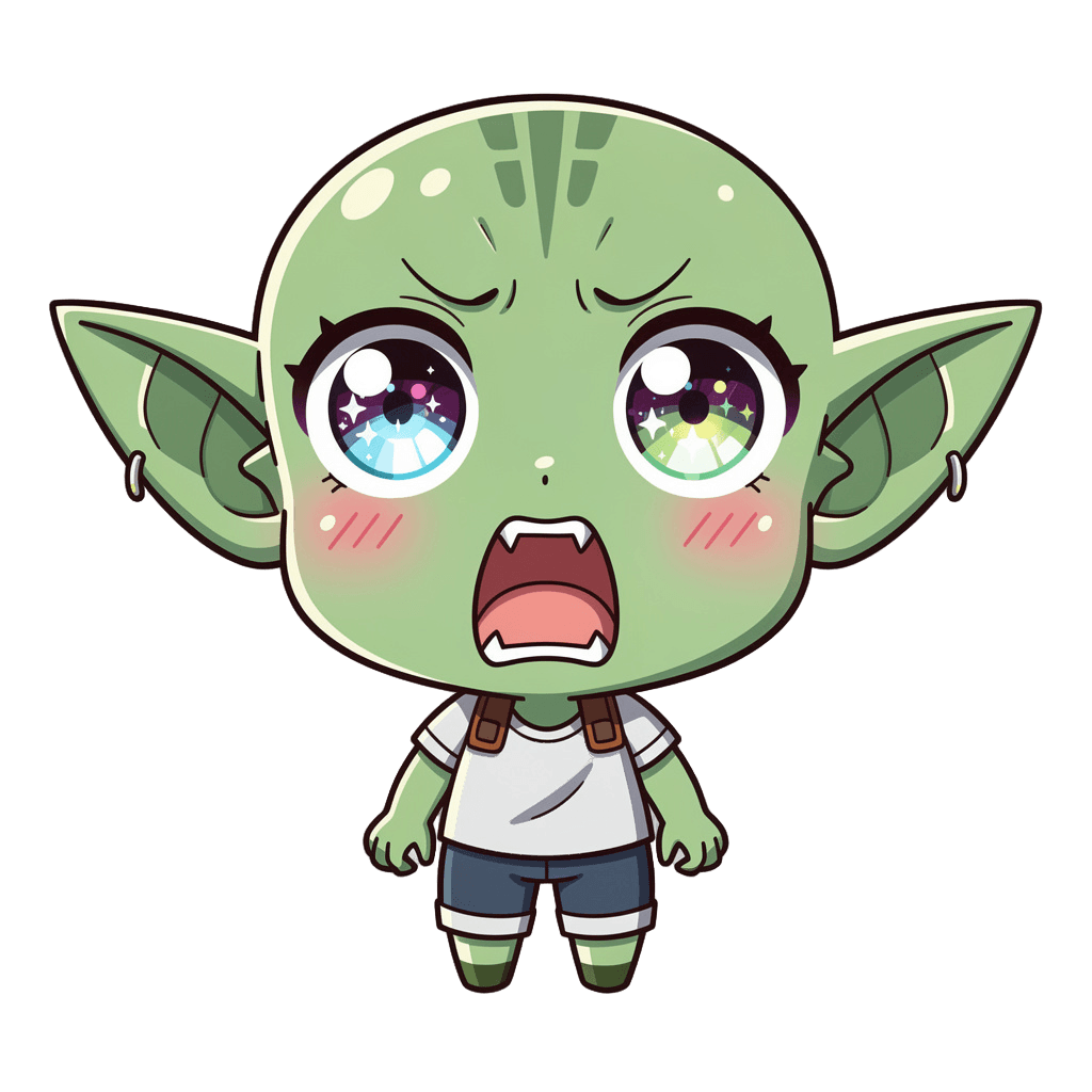Goblin — surprised Goblin Twitch emote — surprised, Anime style