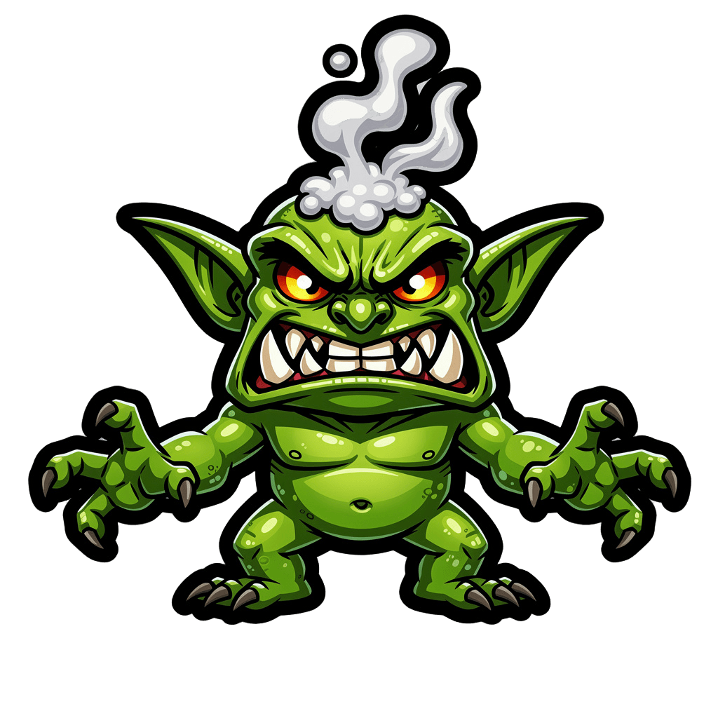 Goblin — angry Goblin Twitch emote — angry, Cartoon style