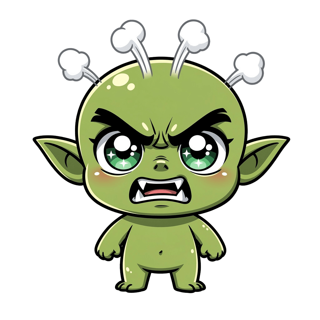Goblin — angry Goblin Twitch emote — angry, Chibi style