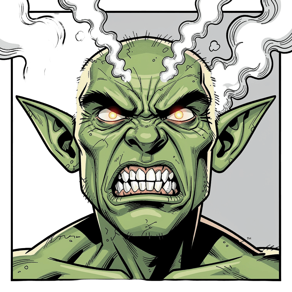 Goblin — angry Goblin Twitch emote — angry, Comic style