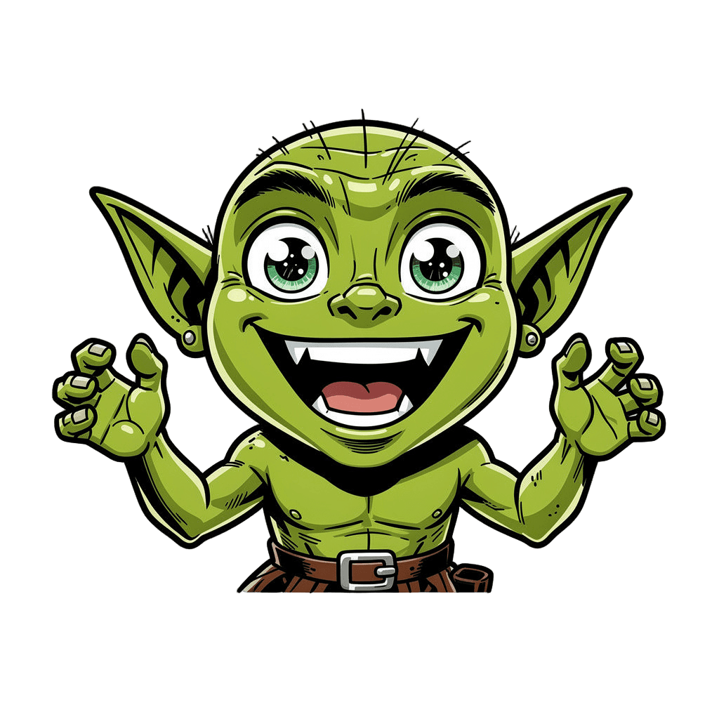 Goblin — happy Goblin Twitch emote — happy, Comic style