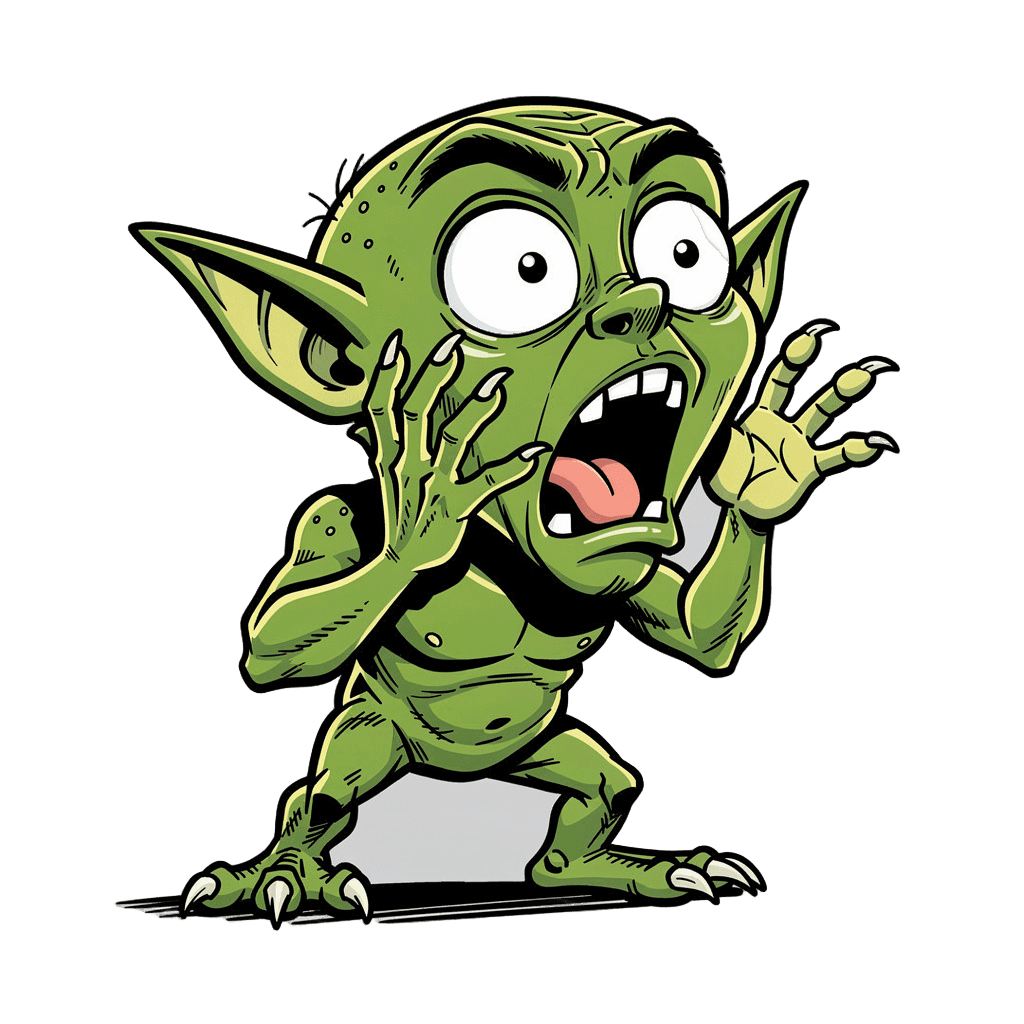 Goblin — surprised Goblin Twitch emote — surprised, Comic style